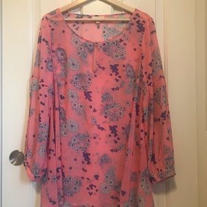 Modcloth Floral Print Blouse. 1X